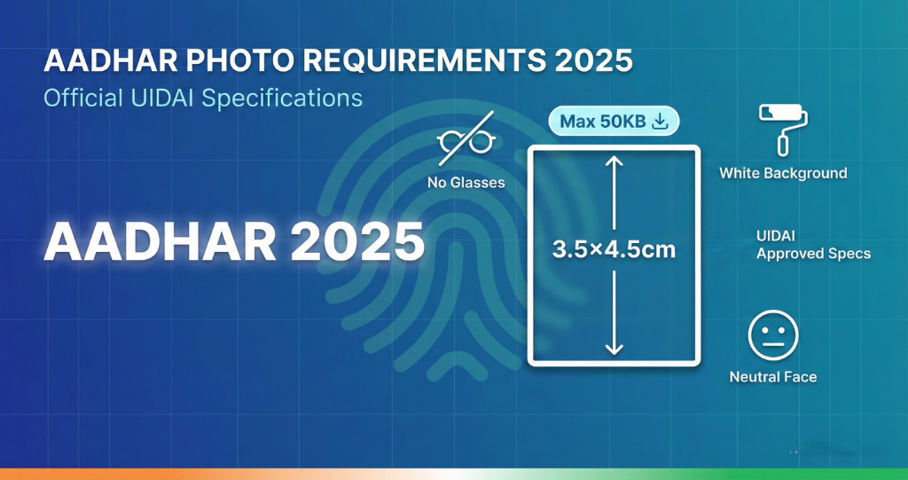 Aadhar Card Photo Requirements 2025: Size, Format & UIDAI Specifications